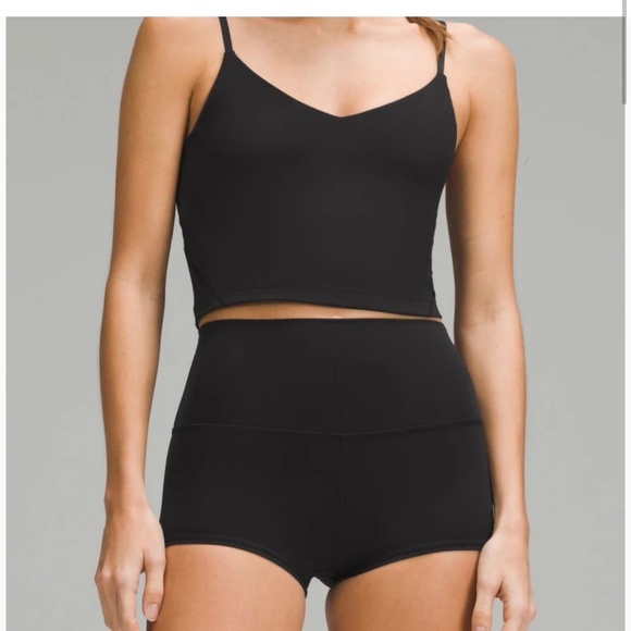 Lululemon Align Cropped Cami tank top - black size 6 - Picture 1 of 4